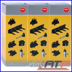 FOR SEAT SKODA VW 3x NGK IGNITION COIL KIT PENCIL-TYPE 4 POLES 31977088