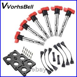 For Audi S4 RS4 B5 2.7T Coil Conversion Harness ICM By Pass Kit Coilpack Plates