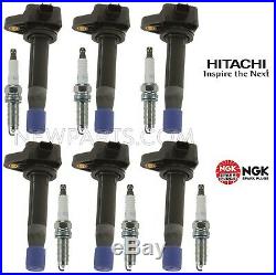 For Honda Accord Acura TL V6 6 Direct Ignition Coils & 6 NGK Spark Plugs KIT