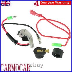 For Lucas 43D 45D 59D Electronic Ignition Kit & Powerspark Coil with Red Rotor arm