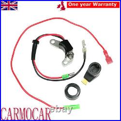 For Lucas 43D 45D 59D Electronic Ignition Kit & Powerspark Coil with Red Rotor arm