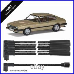 Ford Essex V6 Electronic Ignition Viper Dry Coil 8mm Black Silicone HT Leads