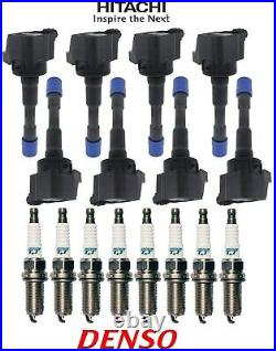 Hitachi/Denso 8 Ignition Coils & 8 Spark Plugs Kit for Honda Civic Hybrid 1.3L