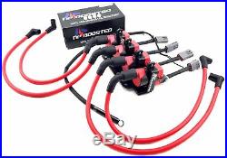 Ignition Coil Kit 10mm Wires with Harness & Mounting Bracket For Mazda RX-8 D585
