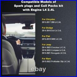 Ignition Coil Pack and Iridium Spark Plugs Compatible for Jeep Cherokee 2014 Ignition Coil Pack and Iridium Spark Plugs Compatible for Jeep Cherokee 2014