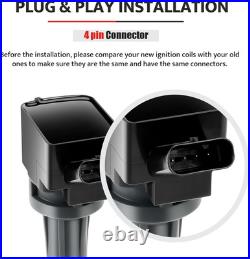 Ignition Coil Pack and Spark Plug Fit for 2.4L 2.4 2016 2017 2018 2019 2020 Hyun