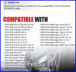 Ignition Coil Pack and Spark Plugs Fit for 2.0T Turbo VW Jetta Passat GTI Tiguan