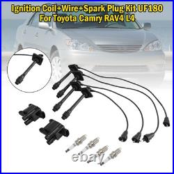 Ignition Coil+Wire+Spark Plug Kit UF180 For Toyota Camry RAV4 L4