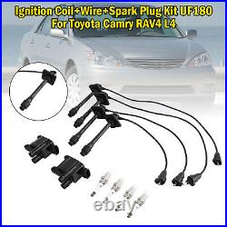 Ignition Coil+Wire+Spark Plug Kit UF180 For Toyota Camry RAV4 L4 B2