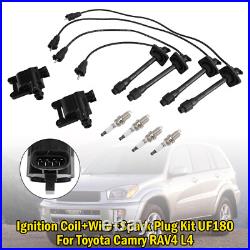 Ignition Coil+Wire+Spark Plug Kit UF180 For Toyota Camry RAV4 L4 UK Ignition Coil+Wire+Spark Plug Kit UF180 For Toyota Camry RAV4 L4 UK