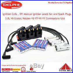 Ignition Coils DFI Module Leads & Spark Plugs for 3.8L V6 Ecotec Holden VS-VT-VX
