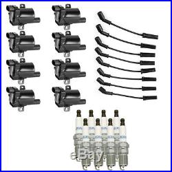Ignition Coils Kits + ACDelco 41-962 Spark Plugs + Wire set For Chevrolet GMC