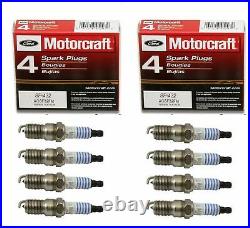 Ignition Coils Turn Up Kits + Motorcraft SP432 Spark Plugs For Ford Mazda Blue