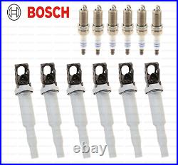 Ignition Tune-Up kit Spark Plugs + Updated Gray Coils BOSCH OEM for select BMW