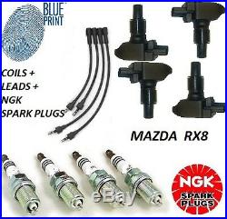 MAZDA RX8 IGNITION COILS & PLUG LEADS & NGK SPARK PLUGS Service Ignition Kit