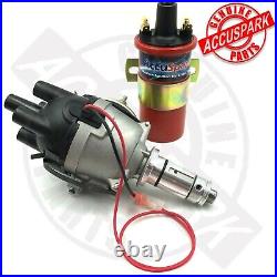 MGA Lucas DM2 & 25D AccuSpark distributor and sports red coil