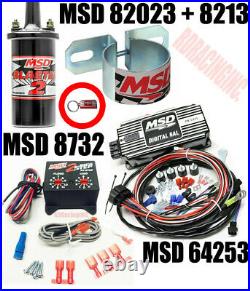 MSD 6AL Ignition Kit Digital 64253 Blaster 2 Coil 82023 Bracket 8213 2 step 8732