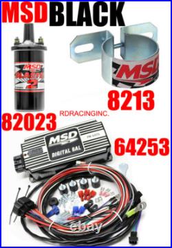 MSD 6AL Ignition Kit Digital 64253 Blaster 2 Coil 82023 Mounting Bracket 8213