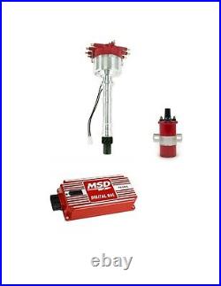 MSD Ignition 6AL Box with TSP Low Profile Pro Billet Distributor & Coil Chevy V8 R