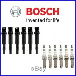 NEW For BMW E82 135i 335i Ignition Coils With Connectors & Spark Plugs Kit Bosch