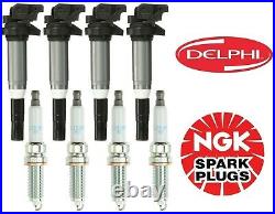 NGK 4x Spark Plugs DELPHI 4x Ignition Coils KIT For BMW F10 F23 F25 F34 F36 E89