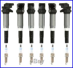 OEM Ignition Service Kit Set of 6 Ignition Coils with Spark Plugs For BMW
