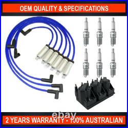 Pack of SWAN Ignition Coils & TopGun Leads Kit Holden Calais (3.8L S/Charged)