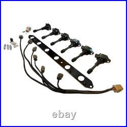 RB20 RB25 RB26 to R35 GTR Custom Coil Pack Conversion Kit Coils Adaptor & Loom