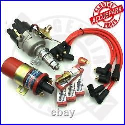 Reliant Robin Electronic 45D Distributor, red leads, Red coil, AC12C plugs, R-Rotor