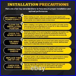 Set 8X Ignition Coils Pack Kit For Saab 9-3 2.0L 2003-2011 Turbo UF526 12787707