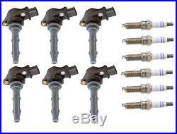Set of 6 Ignition Coils (DELPHI) + 6 Spark Plugs (BOSCH) OEM for Mercedes-Benz