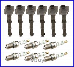 Set of 6 Ignition Coils + Spark Plugs for PORSCHE BOXSTER (00-04) / 911 (99-00)