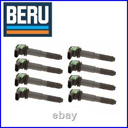 Set of 8 BERU Direct Ignition Coils for Porsche Cayenne 2003-2006 NEW OEM ZSE012