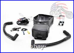 Single Fire Ignition Coil Plug Wires Switch Motor Mount Kit Black Cover Harley