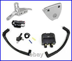 Single Fire Ignition Coil Plug Wires Switch Motor Mount Kit Chrome Harley Evo