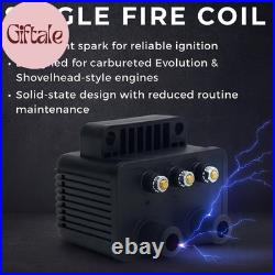 Single Fire Programmable Ignition Coil Kit Compatible with 1970-1999 Harley-Da