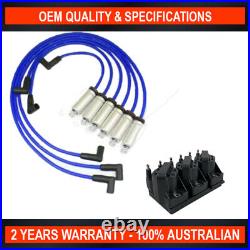 Swan Ignition Coil Pack & Top Gun Lead Kit for Holden Statesman VS