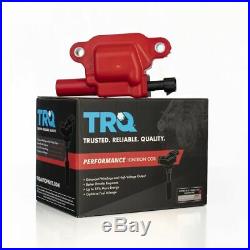 TRQ 8 Piece Premium High Performance Ignition Coil Kit Square Type for Chevy GMC