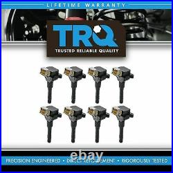 TRQ Engine Ignition Coil Set of 8 Kit for BMW 740i 740iL 540i 530i Brand