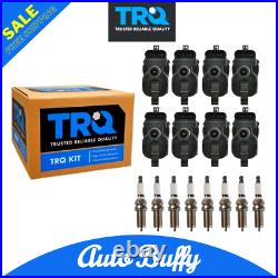 TRQ Ignition Coil & Iridium Spark Plug Kit Set for Cadillac Chevy GMC Pontiac