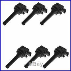 TRQ Ignition Coil Set of 6 Kit for Volvo L6 2.8L 2.9L 2.3L 2.4L 2.5L