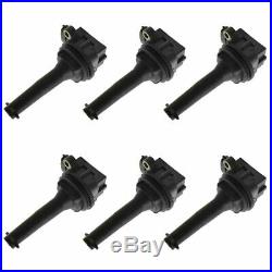 TRQ Ignition Coil Set of 6 Kit for Volvo L6 2.8L 2.9L 2.3L 2.4L 2.5L