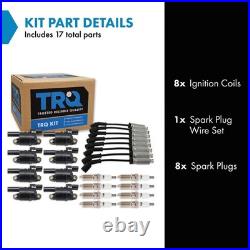TRQ Ignition Coil and Spark Plug Kit 17 Piece Iridium Plugs Compatible with 2015