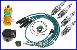 Triumph Dolomite Electronic ignition kit Leads Coil Cap Rotor & Spark Plugs