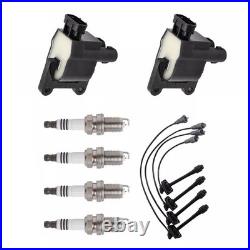 UF180 Ignition Coils&Wire&Spark Plugs Replacement Kit For Toyota RAV4 1998-2000