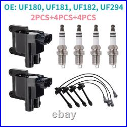 UF180 Ignition Coils WithSpark Plugs&Wires Kit For Toyota Car Auto Accessories