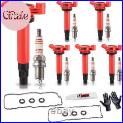 Upgraded Ignition Coil Pack & Spark Plug & Valve Cover Gasket Kit for Toyota 200