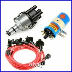 Vw Bug Ignition Kit 009 Distributor, 12V Bosch Blue Coil, Red Wires