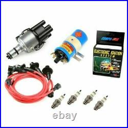 Vw Bug Ignition Kit 009 Distributor WithCompufire, 12V Bosch Blue Coil, Red Wires